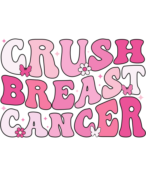 Crush Cancer Groovy DTF (direct-to-film) Transfer