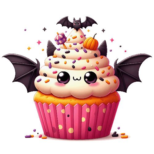 Cute Cupcake Halloween DTF (direct-to-film) Transfer