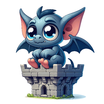 Cute Gargoyle Halloween DTF (direct-to-film) Transfer