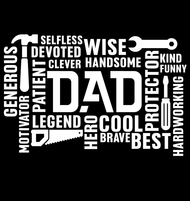 Dad Puzzle White background DTF (direct-to-film) Transfer