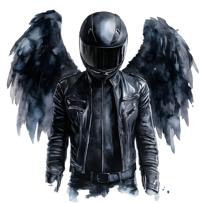 Dark Rider in Hell Wings DTF (direct-to-film) Transfer