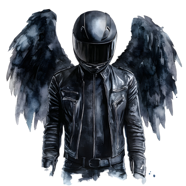 Dark Rider in Hell Wings DTF (direct-to-film) Transfer