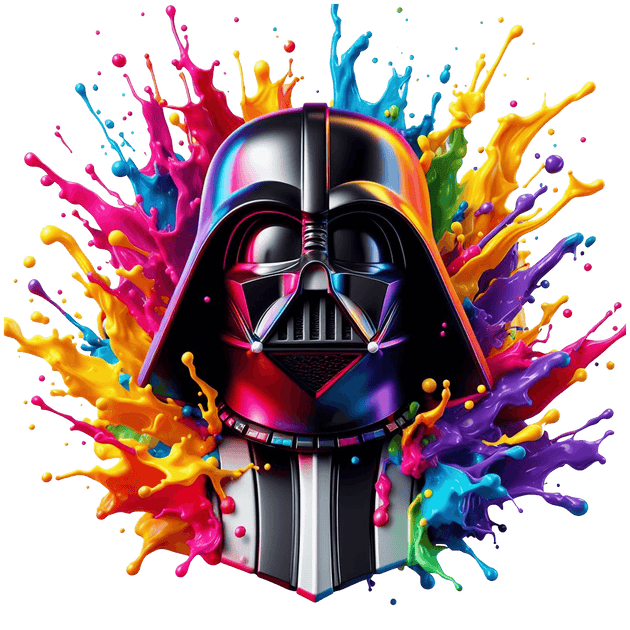 Darth Vader in Color Drip DTF (direct-to-film) Transfer – Twisted Image ...