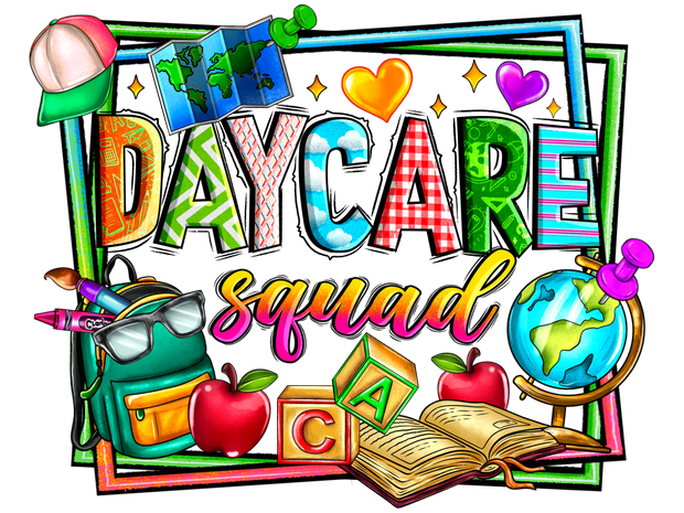 Daycare Squad DTF (direct-to-film) Transfer