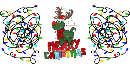 Dinosaurs Funny Merry Christmas-animal Christmas-Cartoon Christmas-Christmas Tree-Snowman Christmas 16oz UV DTF Libby Cup Wrap