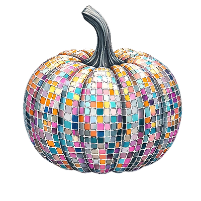 Disco Pumpkin 05 Halloween DTF (direct-to-film) Transfer