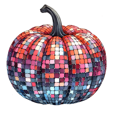 Disco Pumpkin 14 Halloween DTF (direct-to-film) Transfer