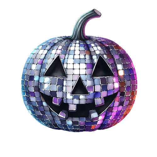 Disco Pumpkin 32 Halloween DTF (direct-to-film) Transfer