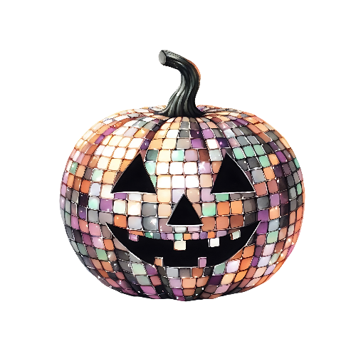 Disco Pumpkin 44 Halloween DTF (direct-to-film) Transfer