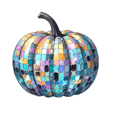 Disco Pumpkin 45 Halloween DTF (direct-to-film) Transfer