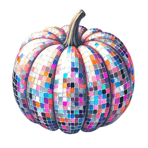 Disco Pumpkin 7 Halloween DTF (direct-to-film) Transfer