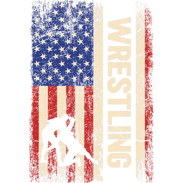 Distressed Flag Wrestling(1) DTF (direct-to-film) Transfer