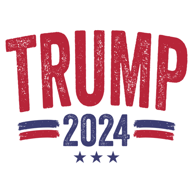 Distressed Trump 2024 DTF (direct-to-film) Transfer