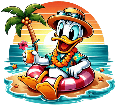 Donald Beach Floating DTF (direct-to-film) Transfer