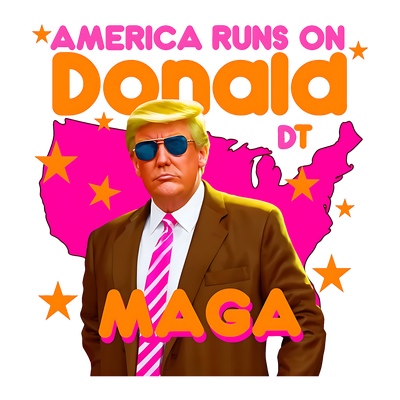 Donald Maga USA Pink DTF (direct-to-film) Transfer