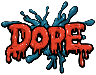 Dope & Blue Color Drip DTF (direct-to-film) Transfer