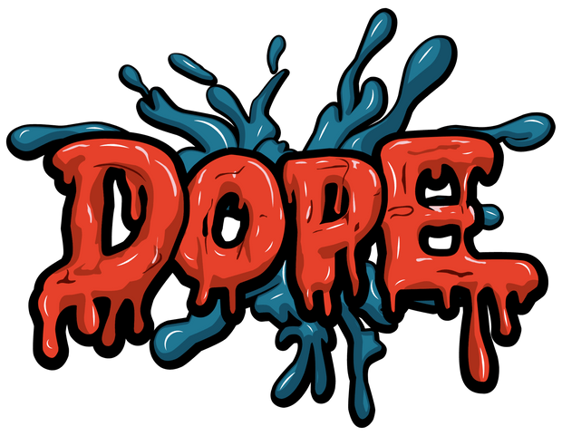 Dope & Blue Color Drip DTF (direct-to-film) Transfer