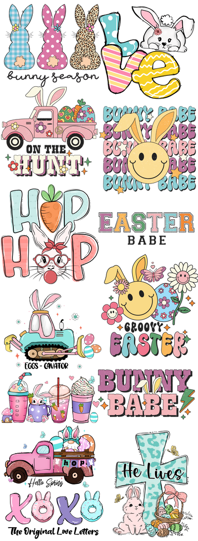 Easter Sheet 3 60"x22" DTF Ready to Ship Gang Sheet