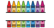 Eight Colorful Crayons 16oz UV DTF Libby Wrap