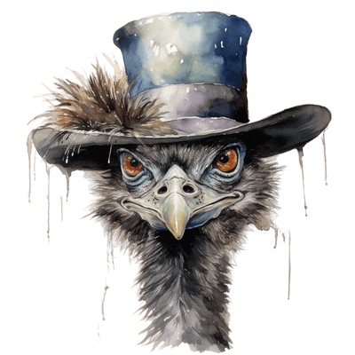 Emu Color Drip Hat DTF (direct-to-film) Transfer