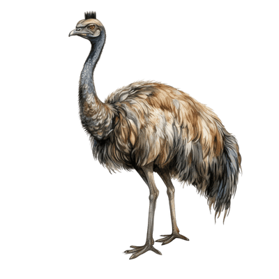 Emu Full of Feathers DTF (direct-to-film) Transfer