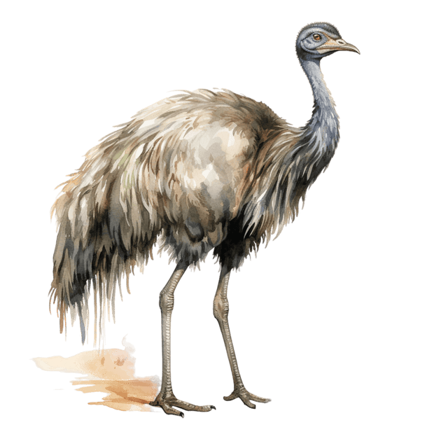 Emu Standing Up DTF (direct-to-film) Transfer