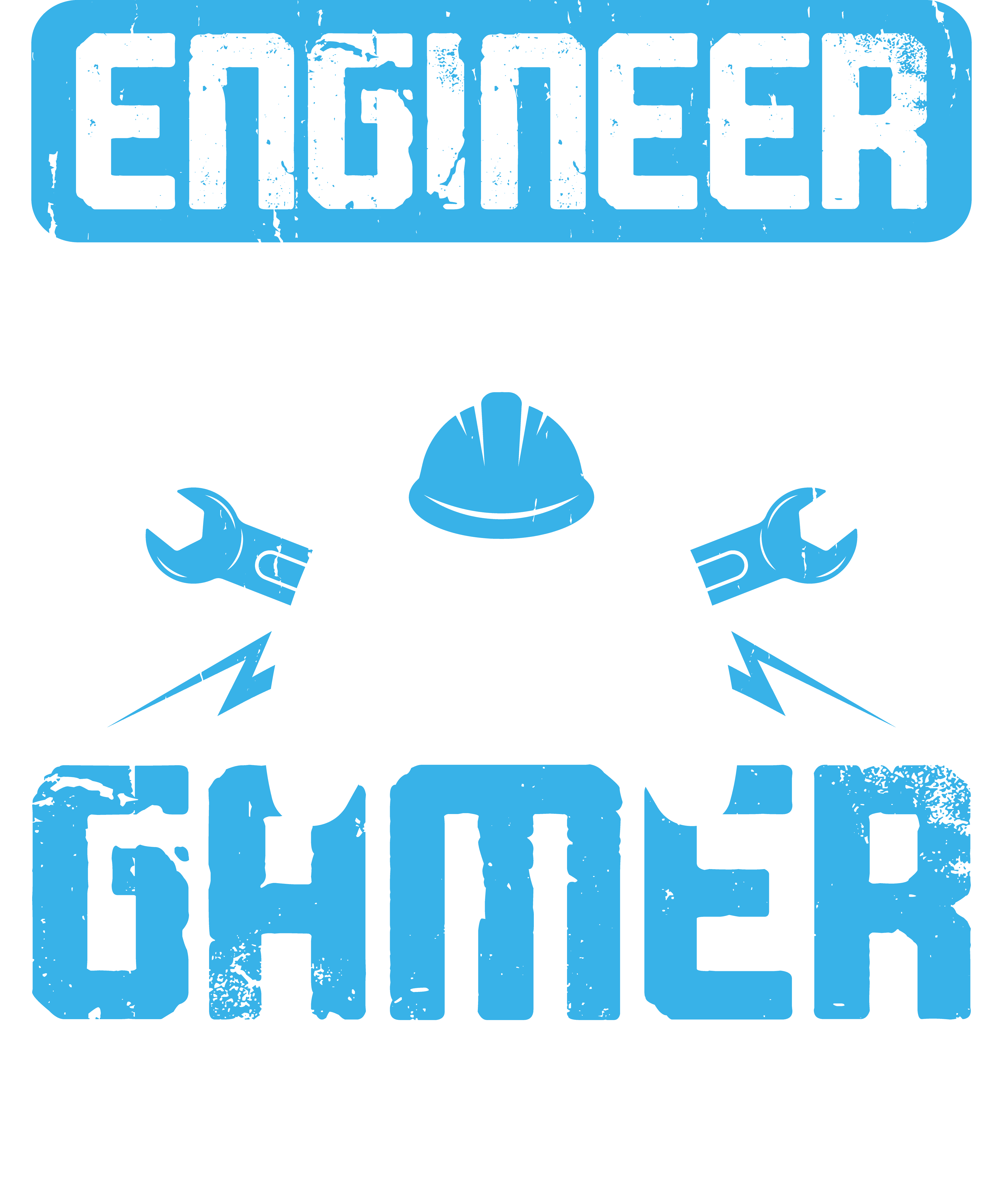 Engineer Gamer in Blue DTF (direct-to-film) Transfer – Twisted Image ...