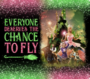 Everyone Deserves The Chance To Fly In Pink And Green Font With Witch And Princess 20 oz Skinny Tumbler Wrap