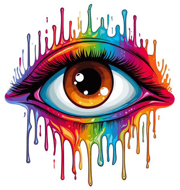 Eye Color Drip DTF (direct-to-film) Transfer – Twisted Image Transfers