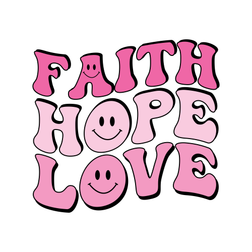 Faith. Hope. Love Retro DTF (direct-to-film) Transfer