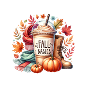 Fall Basics Cup Of Joy Fall Thanksgiving DTF (direct-to-film) Transfer