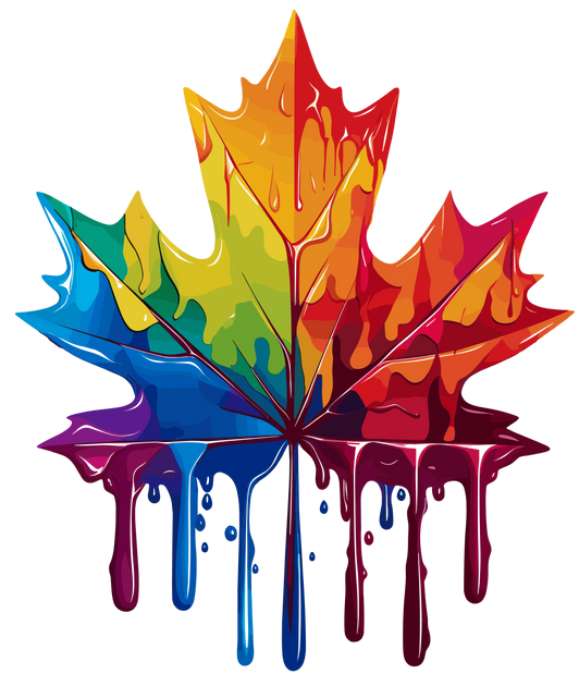 Fall Leaf Color Drip DTF (direct-to-film) Transfer – Twisted Image ...