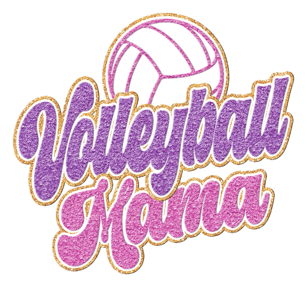 Faux Chenile Volleyball Mama DTF (direct-to-film) Transfer