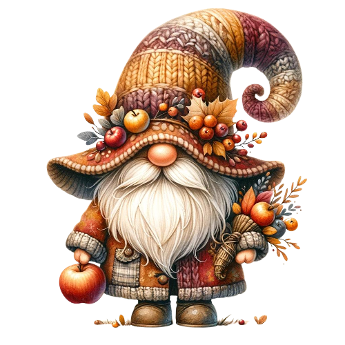 Festive Gnome 31 Fall Thanksgiving DTF (direct-to-film) Transfer