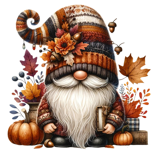 Festive Gnome 39 Fall Thanksgiving DTF (direct-to-film) Transfer