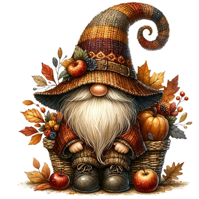 Festive Gnome 42 Fall Thanksgiving DTF (direct-to-film) Transfer