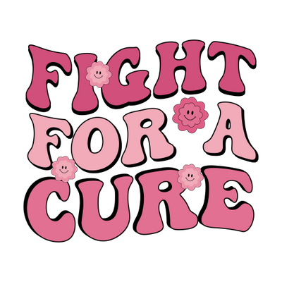 Fight for a Cure Retro SVG 2-01 DTF (direct-to-film) Transfer