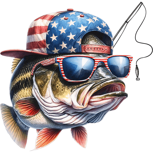 Fish in USA Shades DTF (direct-to-film) Transfer – Twisted Image Transfers