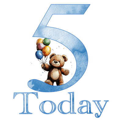 Five Today Transparent BG DTF (direct-to-film) Transfer