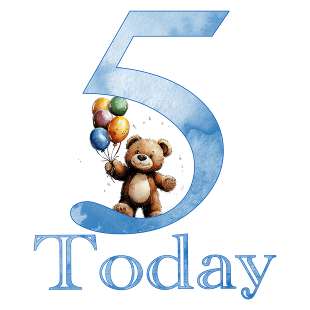 Five Today Transparent BG DTF (direct-to-film) Transfer