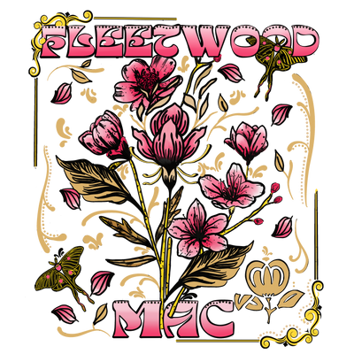 Fleetwood Mac Pink and Gold DTF (direct-to-film) Transfer