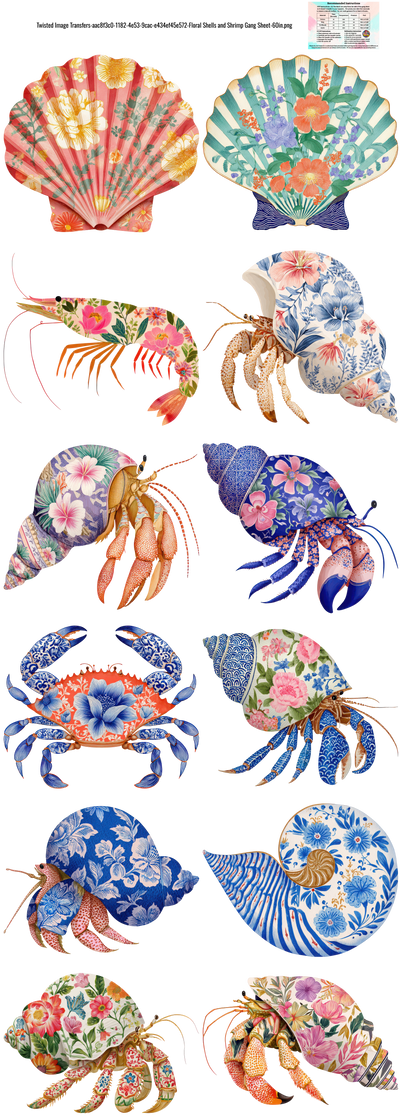 Shell Gang Ready to Ship Sheets – Twisted Image Transfers