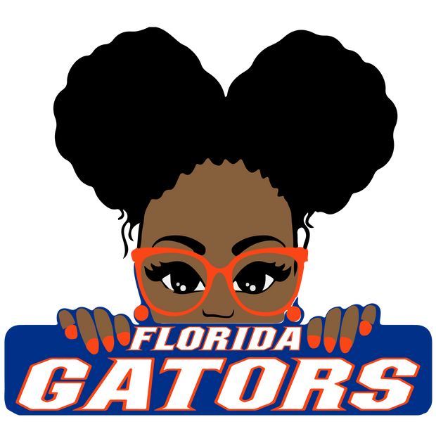 Florida Gators Girl in Glasses DTF (direct-to-film) Transfer