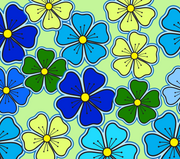 Flower Power In Blue Yellow Green 1  UV-DTF 20 oz Skinny Tumbler Wrap