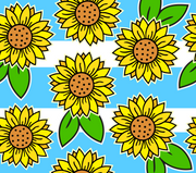 Flower Power With Sunflowers And Blue And White Striped Backdrop 3 UV-DTF 20 oz Skinny Tumbler Wrap