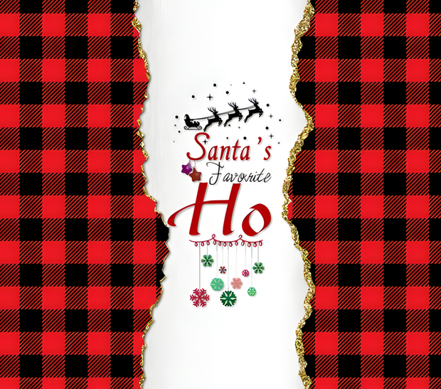 Flying Sleigh & Favorite Ho 20 oz Skinny Tumbler Wrap