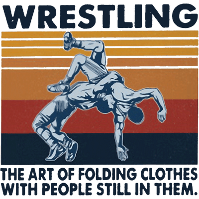 Folding Clothes Wrestling DTF (direct-to-film) Transfer