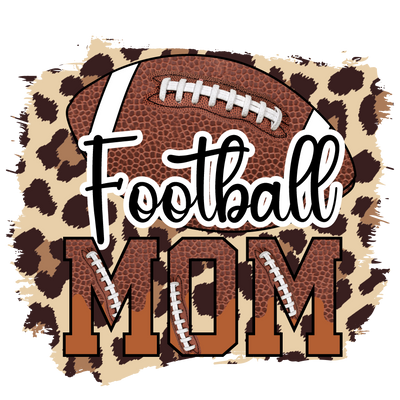 Football Mom Leopard Background DTF (direct-to-film) Transfer