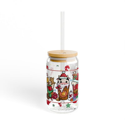 Christmas Coffee Cow 16oz UV DTF Libby Cup Wrap