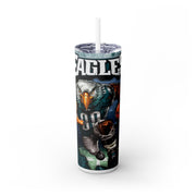 Philadelphia Eagles With Animated Football Player UV-DTF 20 oz Skinny Tumbler Wrap